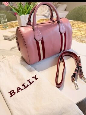 Bally Pink Leather Satchel Alana